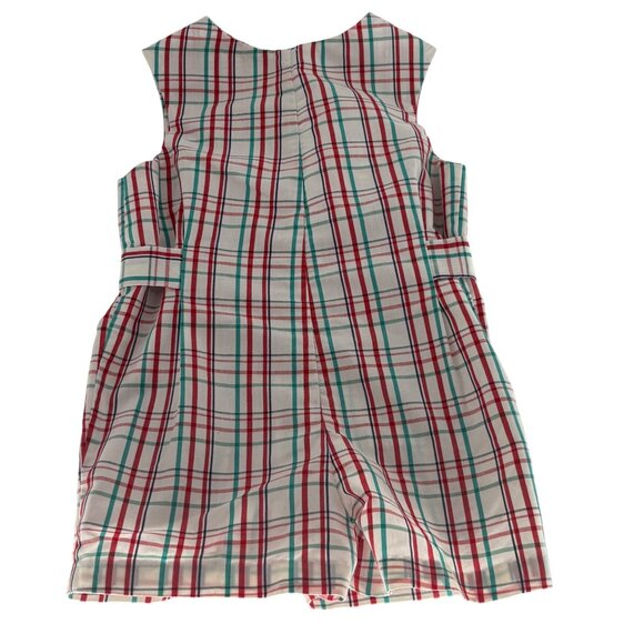 Imp Originals Inc. Boys Plaid Sleeveless Romper Size 3T Red/Green - Picture 3 of 4